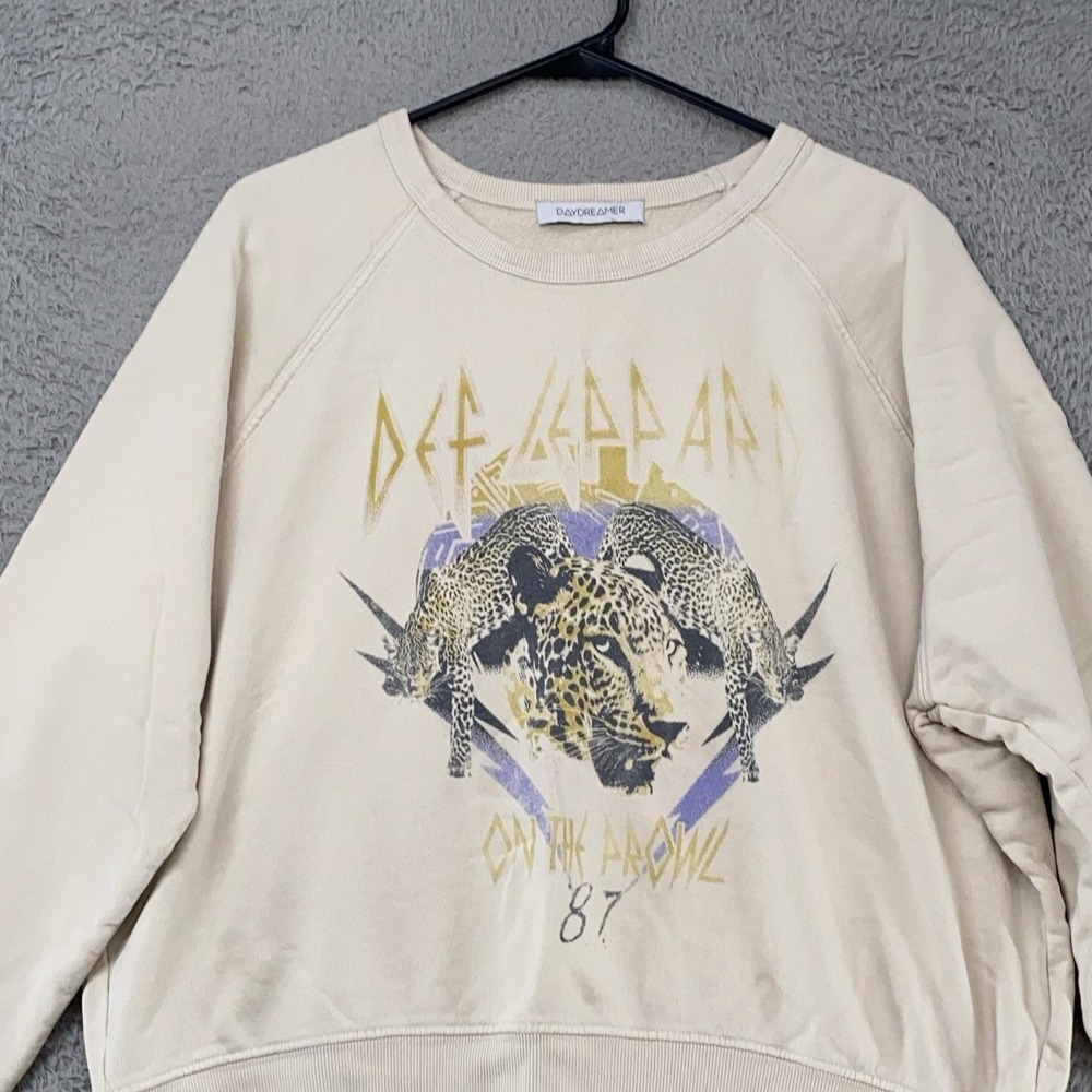 Daydreamer Sweatshirt Womens Medium Def Leppard Band Sweater 87 Graphic Tour - Picture 2 of 14